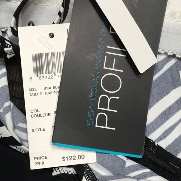 PROFILE black and white tankini top. NWT - Picture 15 of 16